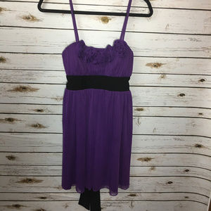 Sequin Hearts Purple Black Dress Roses